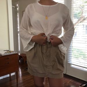 Beautiful white top with wide sleeves